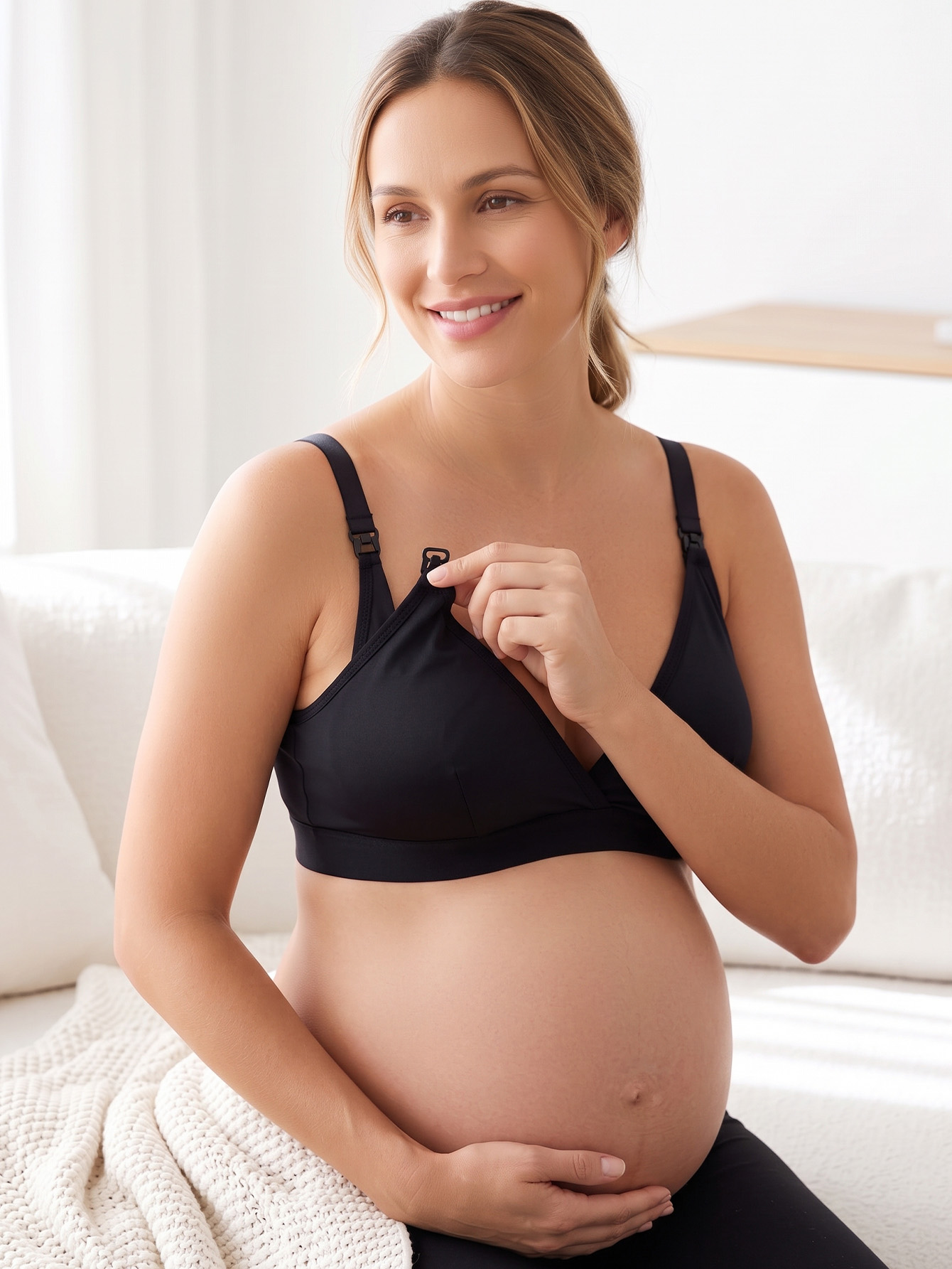Nursing Bra Clip - Women'S V-Neck Nursing Bra, Wireless Maternity