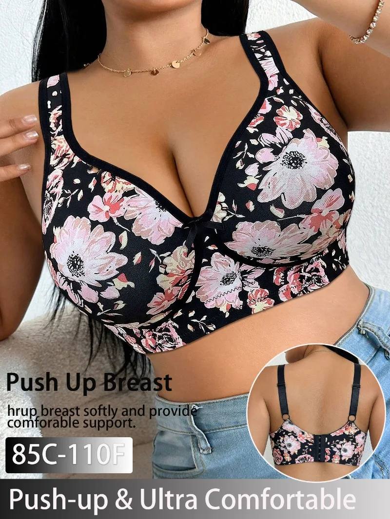 Plus Size Women Bra Lace Push  - Minimizer Bra Women review and price